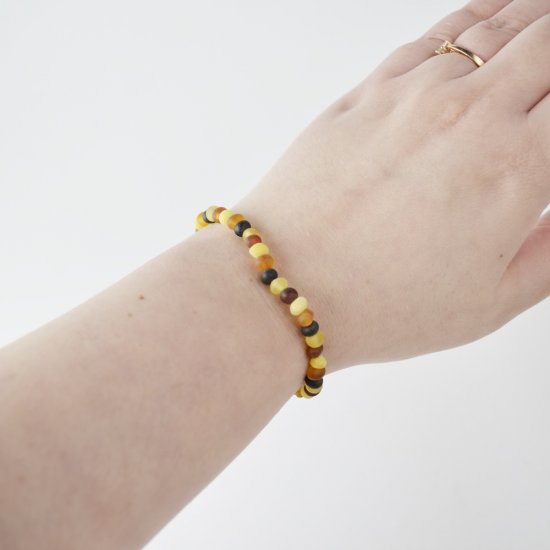 Amber bracelet baroque small multi beads